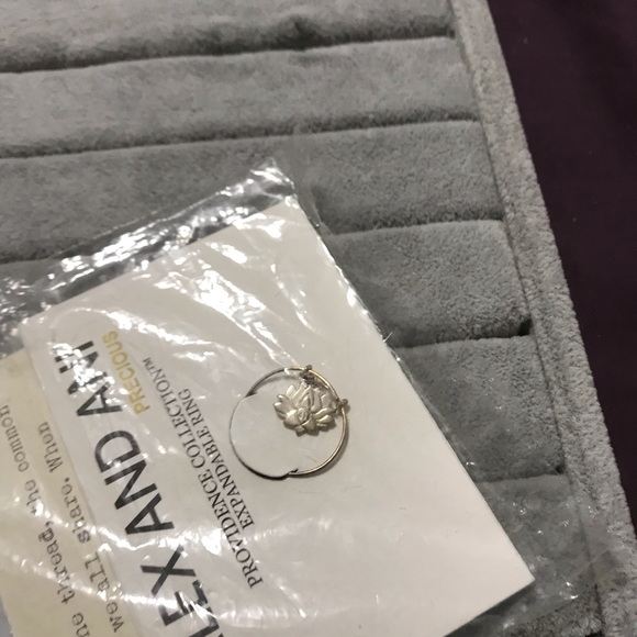 New inPackage Sterling Silver Alex & Ani Providence Collection Lotus Flower Ring - Picture 8 of 8